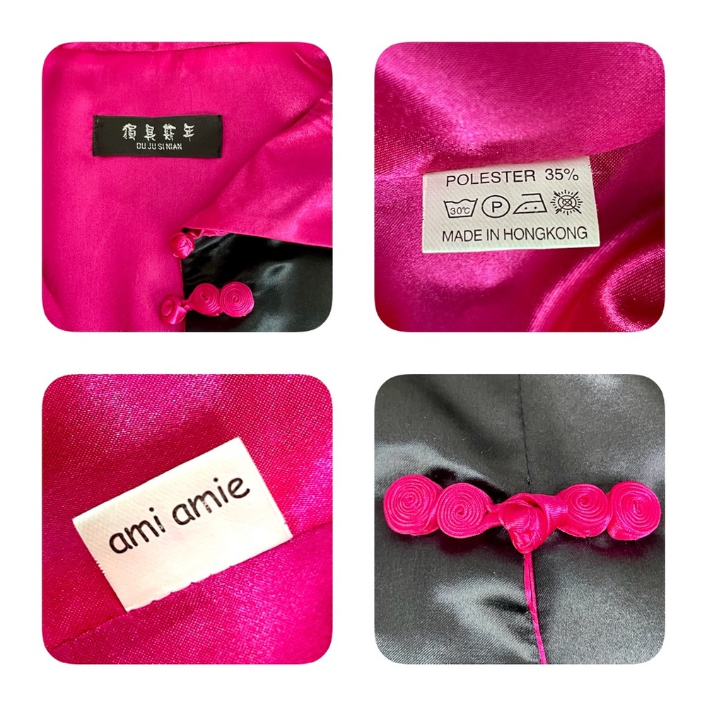 Ami Amie Black Nature Inspired Embroidered Silky-soft Kimono Robe Jacket SzXL? - Picture 11 of 11